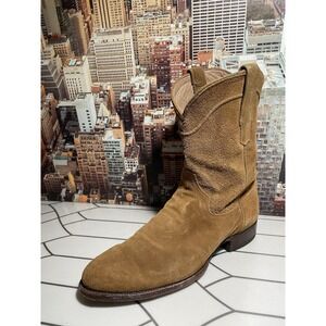 Tecovas The Shane Roper Cowboy Boots Honey Suede Brown Western Men's Size 13 D